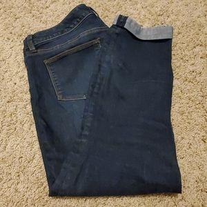 Skinny rolled cuff ankle jeans